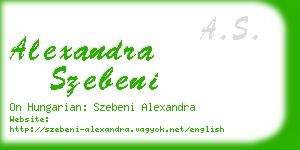 alexandra szebeni business card